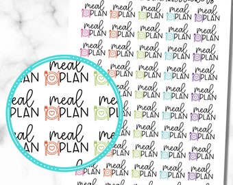 Meal Plan Stickers, Meal Planning Stickers, Set of 50 planner stickers