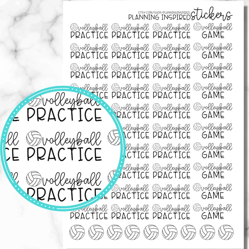 Volleyball Stickers Etsy