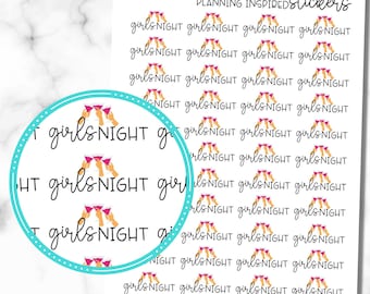 Girls Night Stickers, Girls Night Out Stickers, Set of 44 Girls Night Stickers