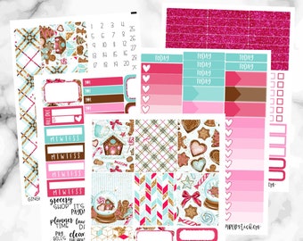 Christmas Weekly Planner Stickers December Weekly Kits for Erin Condren Planner Sticker Kits Vertical Printed Planner Stickers