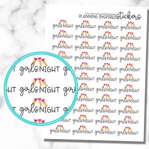 Girls Night Stickers, Girls Night Out Stickers, Set of 44 Girls Night Stickers
