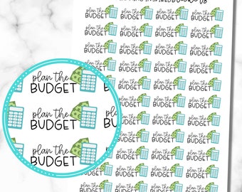 Budget Planner Stickers, Budget Stickers, set of 40 Budgeting Stickers