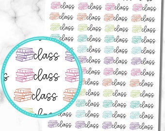 Class Stickers, Set of 52 College Student Stickers, College Stickers