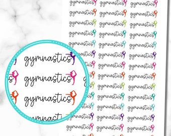 Gymnastics Stickers, Set of 42 Planner Stickers