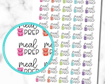 Pegatinas para planificación de comidas, juego de 50 pegatinas impresas y precortadas, con envío incluido.