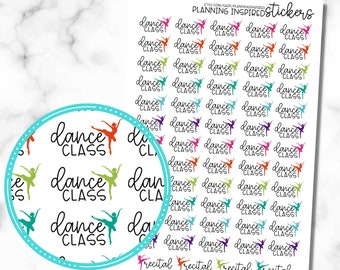 Dance Planner Stickers, Dance Class Stickers, Dance Practice Stickers, set of 66 Dance Stickers