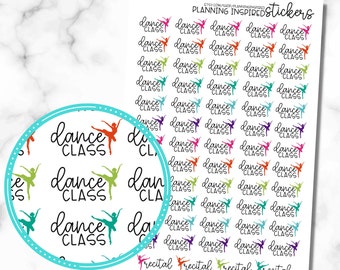 Dance Planner Stickers, Dance Class Stickers, Dance Practice Stickers, set of 66 Dance Stickers