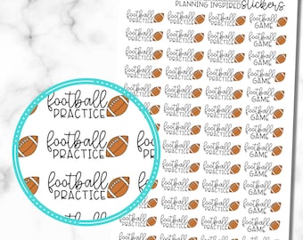 Football Stickers, Football Practice Stickers, Football Game Stickers, set of 52 planner stickers