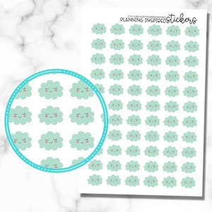 Cloudy Weather Stickers, Weather Planner Stickers, Weather Icons, set of 66 Planner Stickers