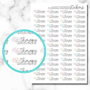 Therapy Appointment Stickers, set of 60 Therapy Appointment Planner Stickers