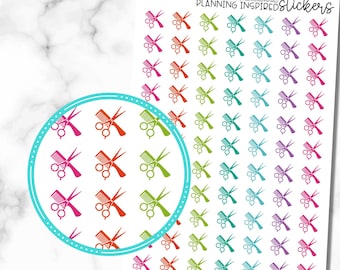 Hair Cut Stickers, Set of 84 Hair Appointment Planner Stickers