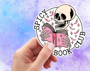 Spicy Book Club Sticker, Laptop Sticker, Kindle Sticker, Water Bottle Sticker, Laminated, Water Resistant