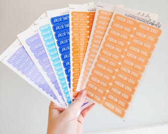 Custom Name Labels, Personalized Name Label Stickers, Choose Size, Font, & Color