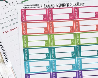 Appointment Planner Stickers, Set of 27 Appointment Sticker for Happy Planner, Erin Condren, etc..