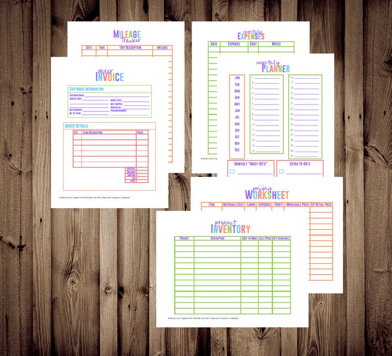 Home Business Planner Small Business Planner Printables Etsy