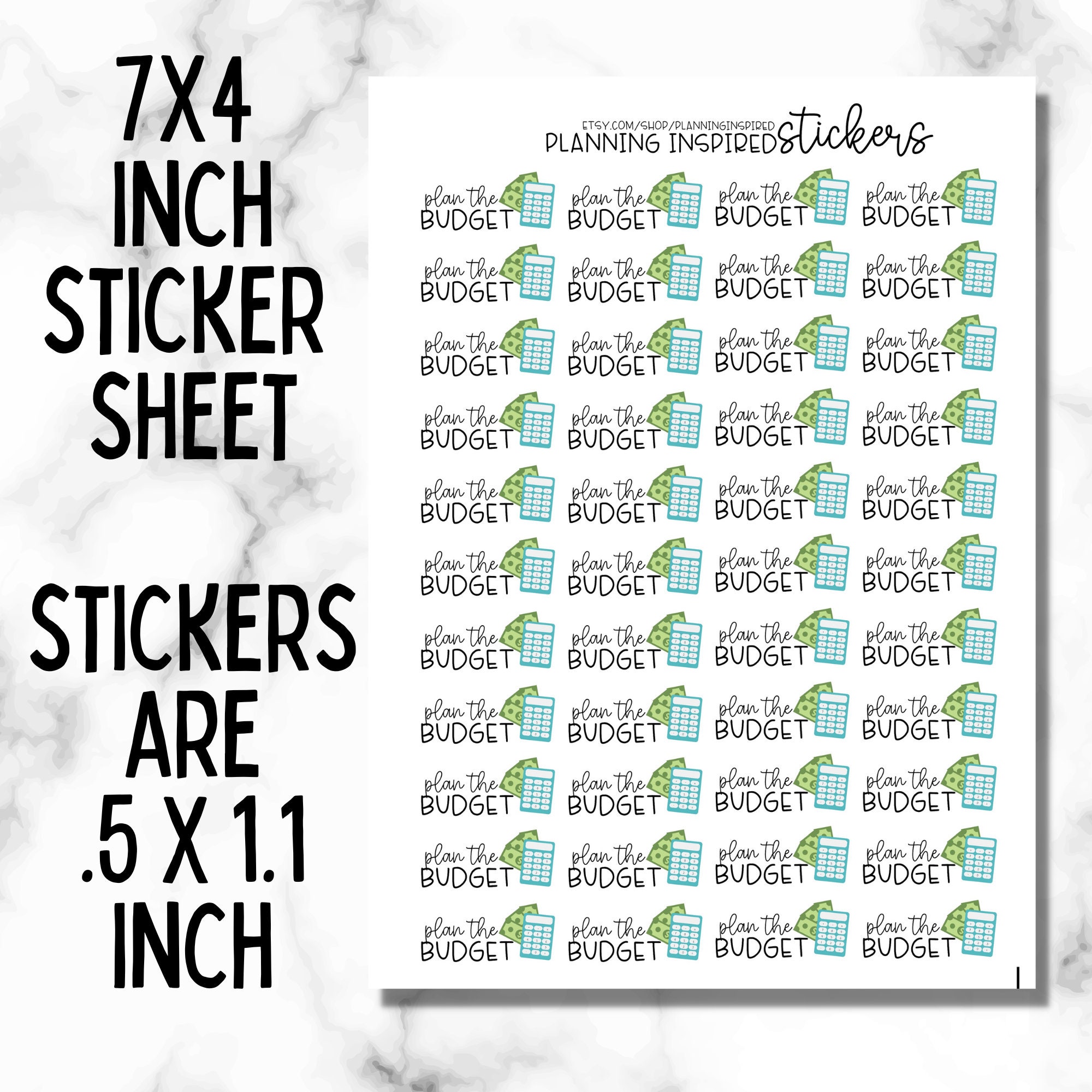 Budget Planner Stickers, Budget Stickers, Set of 40 Budgeting Stickers ...