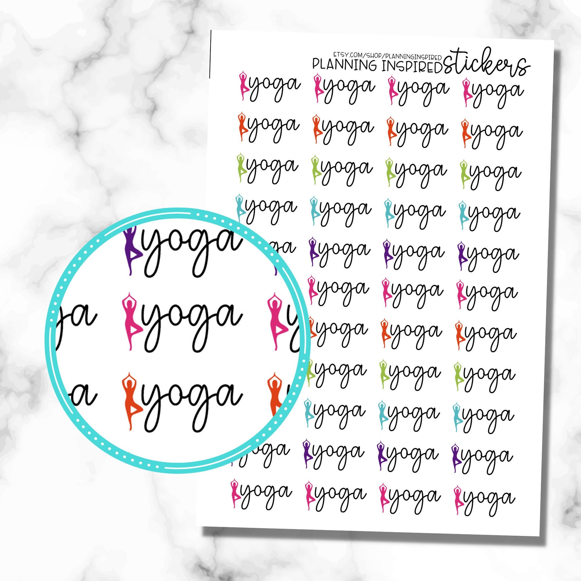Full Color Yoga Stickers 10 - Pro Sport Stickers