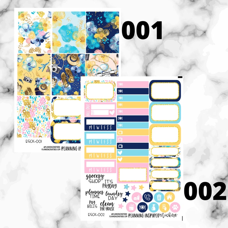 Summer Weekly Sticker Kit Tropical Escape Weekly Planner - Etsy