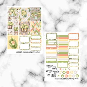 Printable Sticker Kit, in the Garden, Printable Weekly Kit, Spring ...