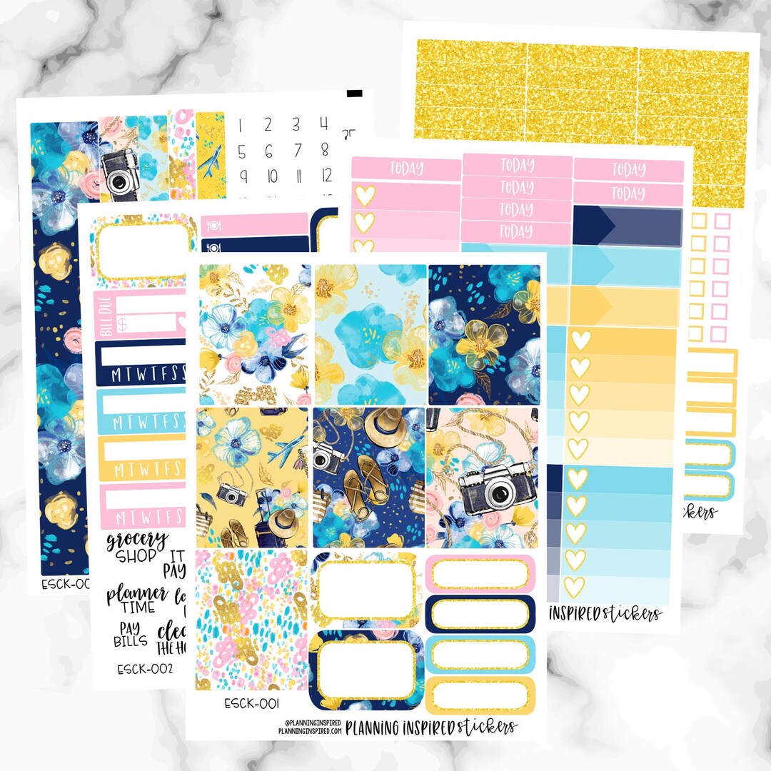 Summer Weekly Sticker Kit, Tropical Escape, Weekly Planner Sticker Kit ...