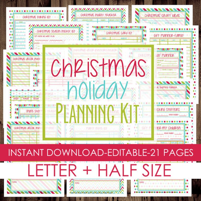 Christmas Planner Holiday Planner Printable Christmas Etsy