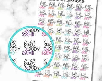 Full Body Workout Stickers, Set of 54, Exercise Stickers, Fitness Stickers