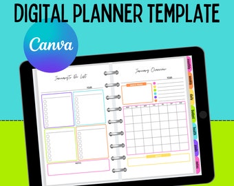 Modèle d'agenda numérique Canva - Personnalisez votre propre agenda numérique avec Canva