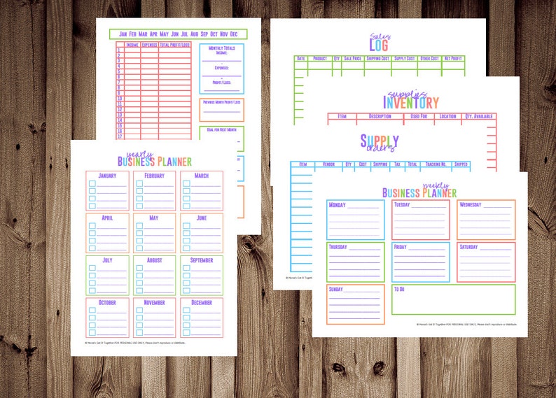 Home Business Planner Small Business Planner Printables Etsy