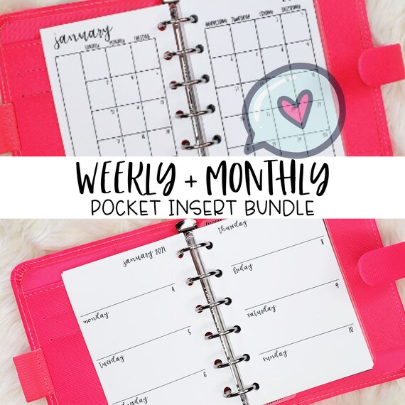 Pocket Size Planner Inserts Pocket Size Inserts Pocket Etsy
