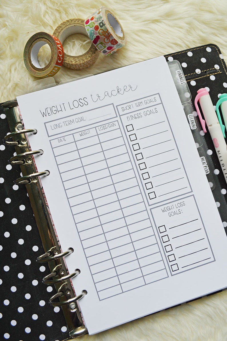 Health Planner Fitness Journal PDF Printable Fitness
