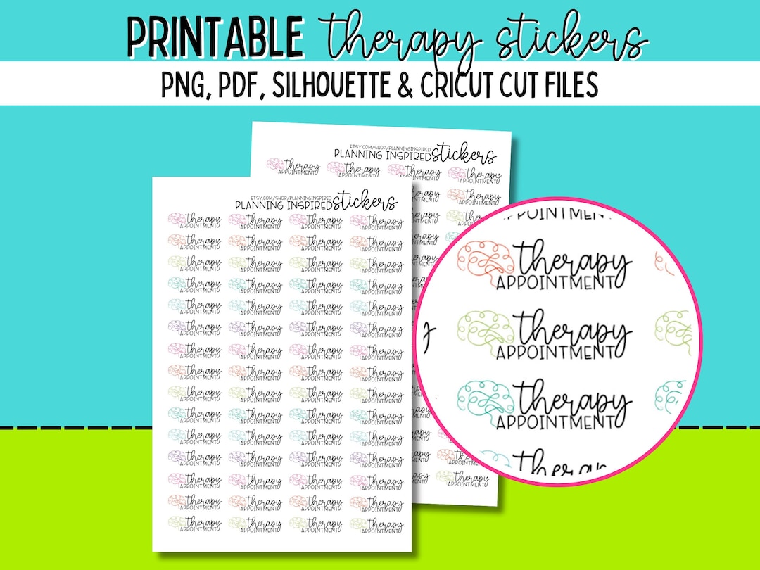 Printable Therapy Appointment Stickers, Printable Planner Stickers ...