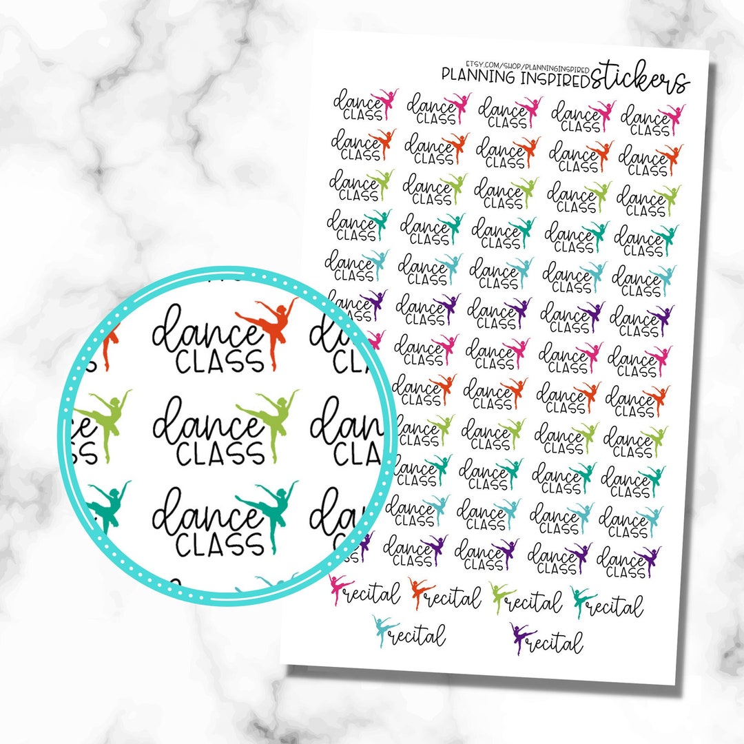 Dance Planner Stickers, Dance Class Stickers, Dance Practice Stickers