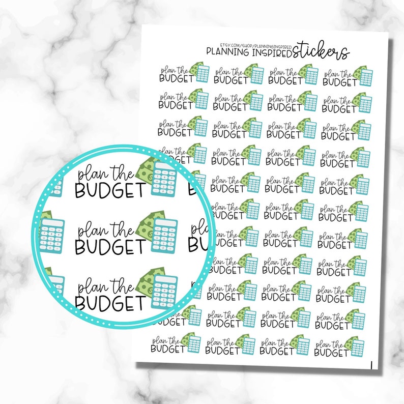 Budget Project Sticker Budget Planner Stickers, Budget Stickers, Set of 40 Budgeting Stickers ...