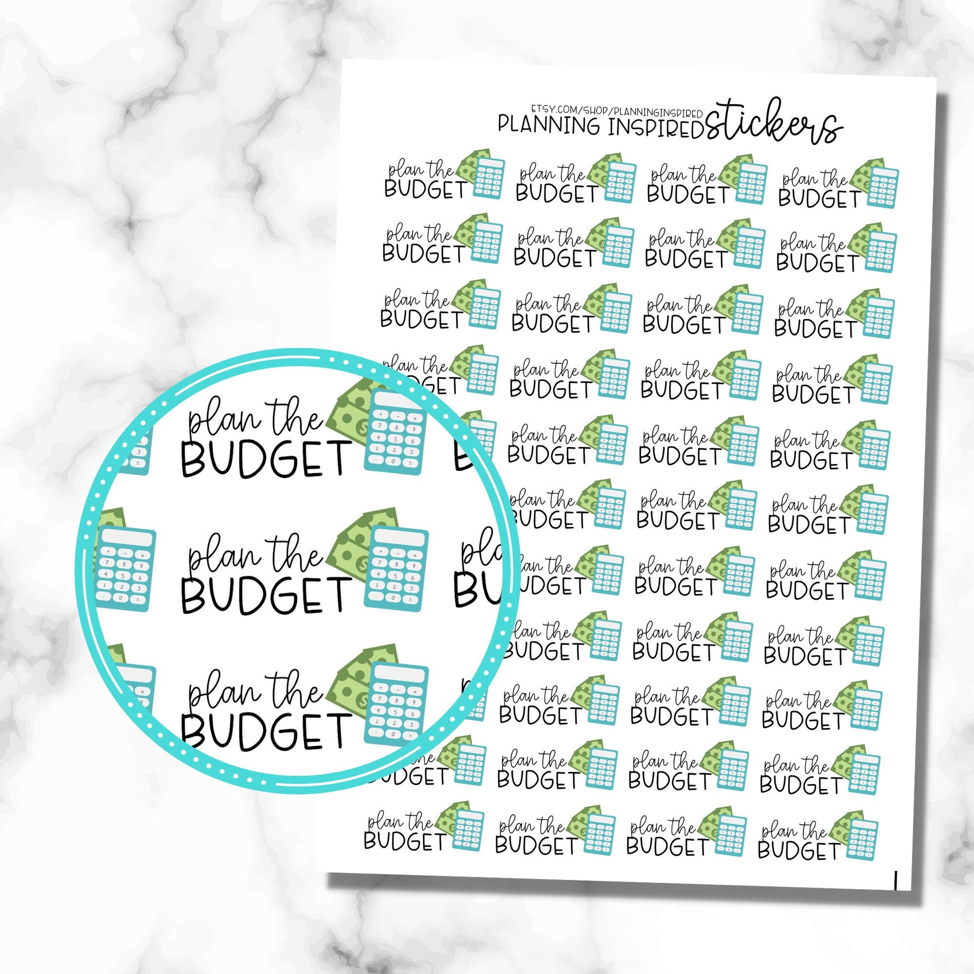 Budget Planner Stickers, Budget Stickers, Set of 40 Budgeting Stickers ...