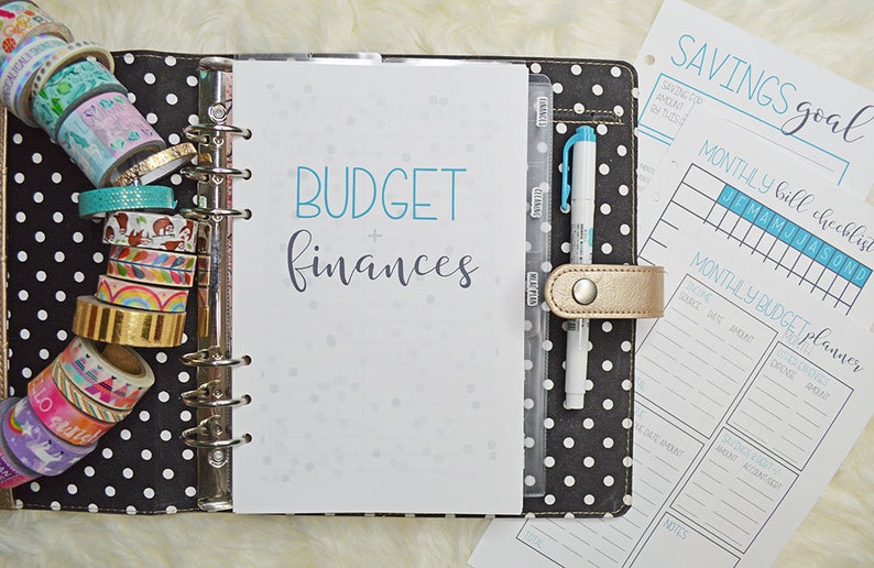 Budgetutskrifter, Finansplanerare, PDF-utskrivbar budgetplanerare, 14 sidor, US Letter-storlek och Half Letter-storlek, direktnedladdning, redigerbar bild 5