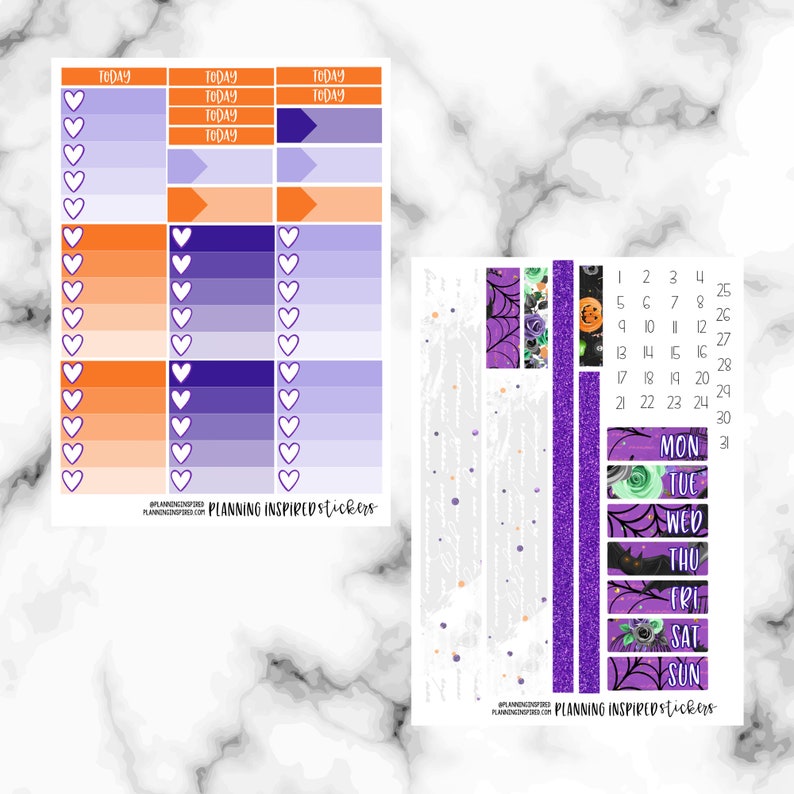 Printable Halloween Planner Stickers, Printable Weekly Stickers ...