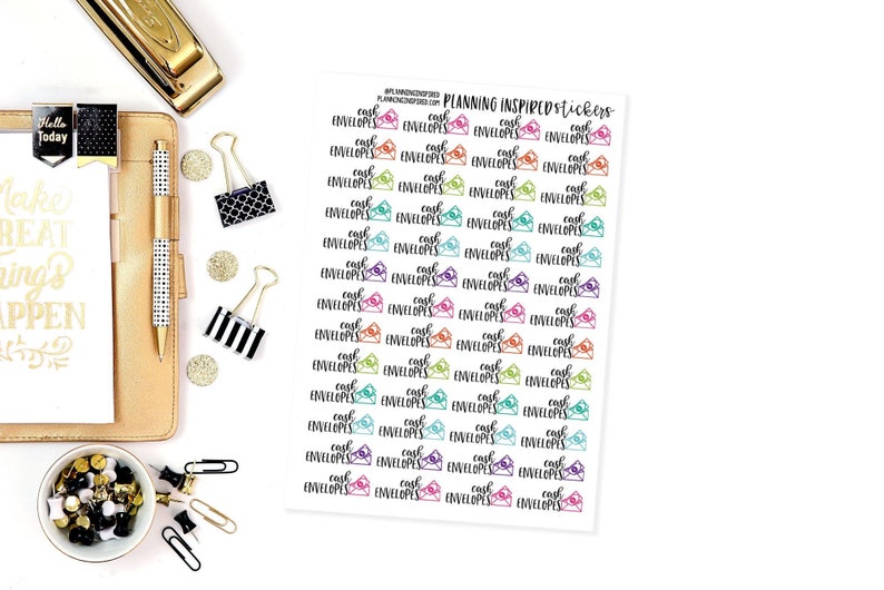 Cash Envelope Stickers Fill Cash Envelopes Stickers Set of Etsy