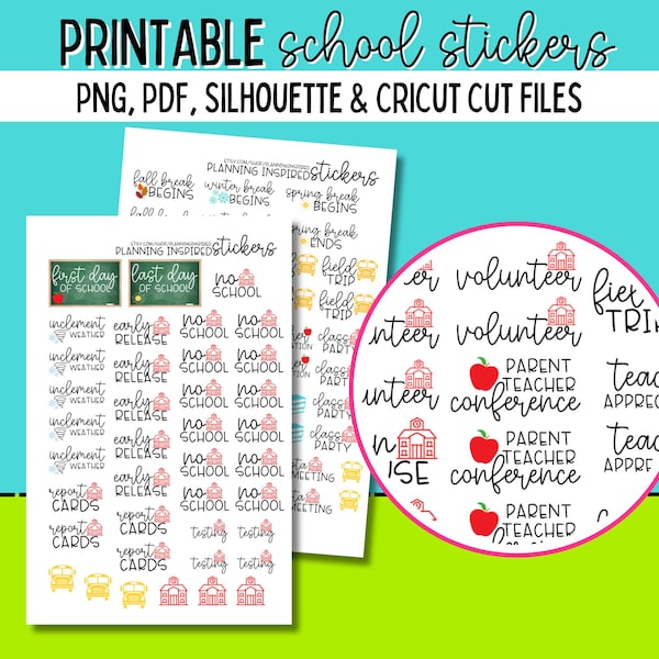 Planner Stickers Printable - Etsy