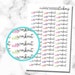 Workout Stickers, Exercise Stickers, Set of 45, Exercise Planner Stickers, Fitness Planner Stickers