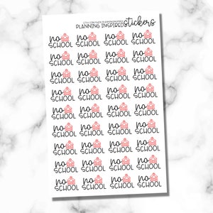 No School Planner Stickers, School Stickers, set of 36 Planner Stickers image 3