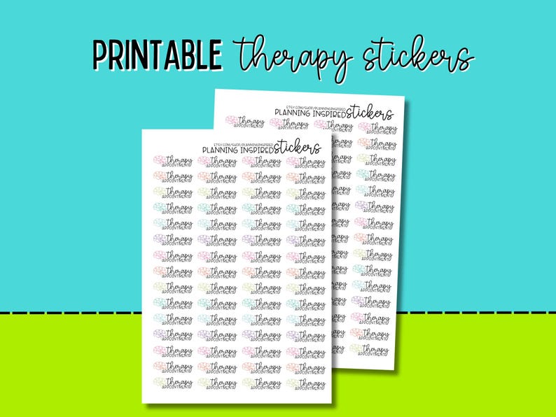Printable Therapy Appointment Stickers, Printable Planner Stickers ...