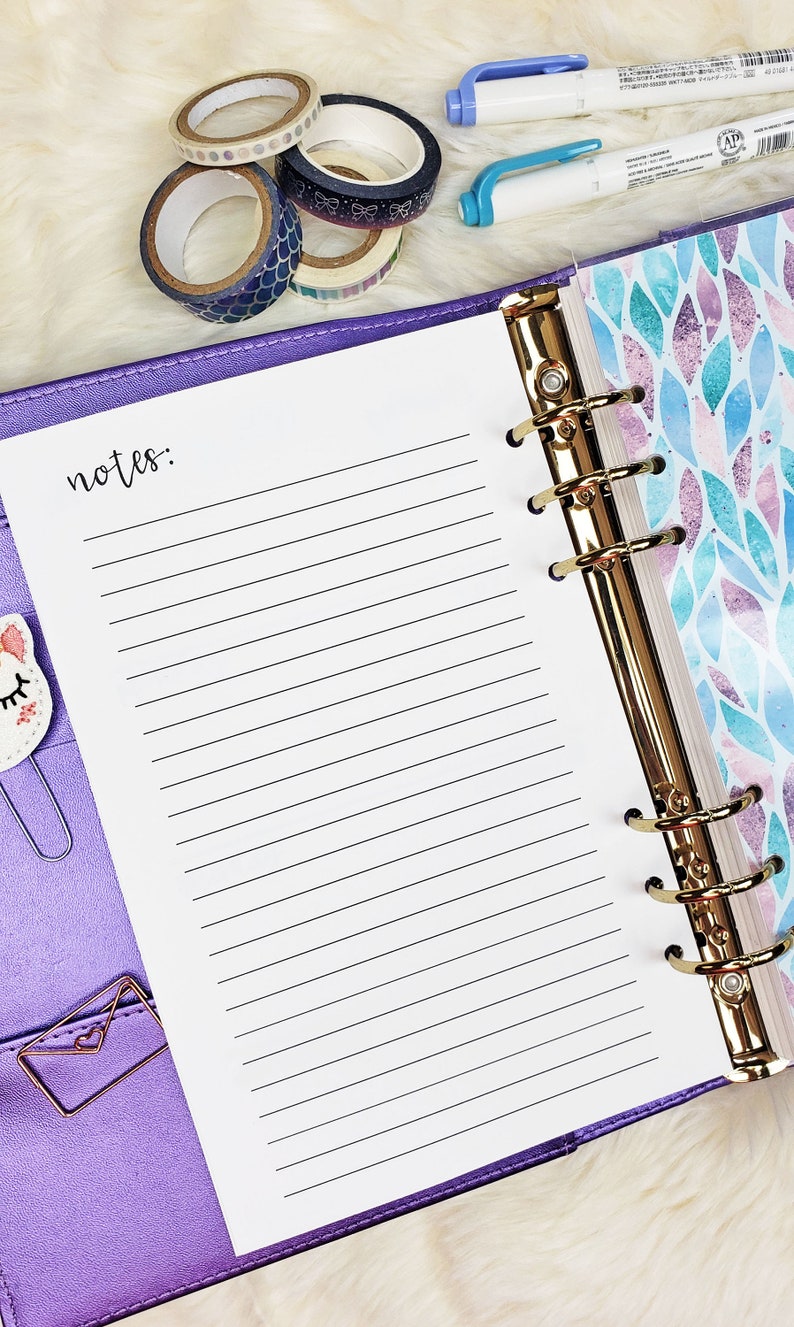 A5 Monthly Planner Inserts Printed A5 Inserts Half Letter Etsy