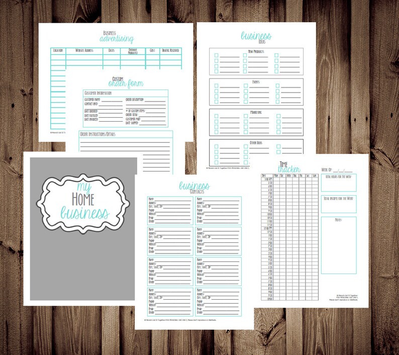 Home Business Planner Small Business Planner Printables Etsy