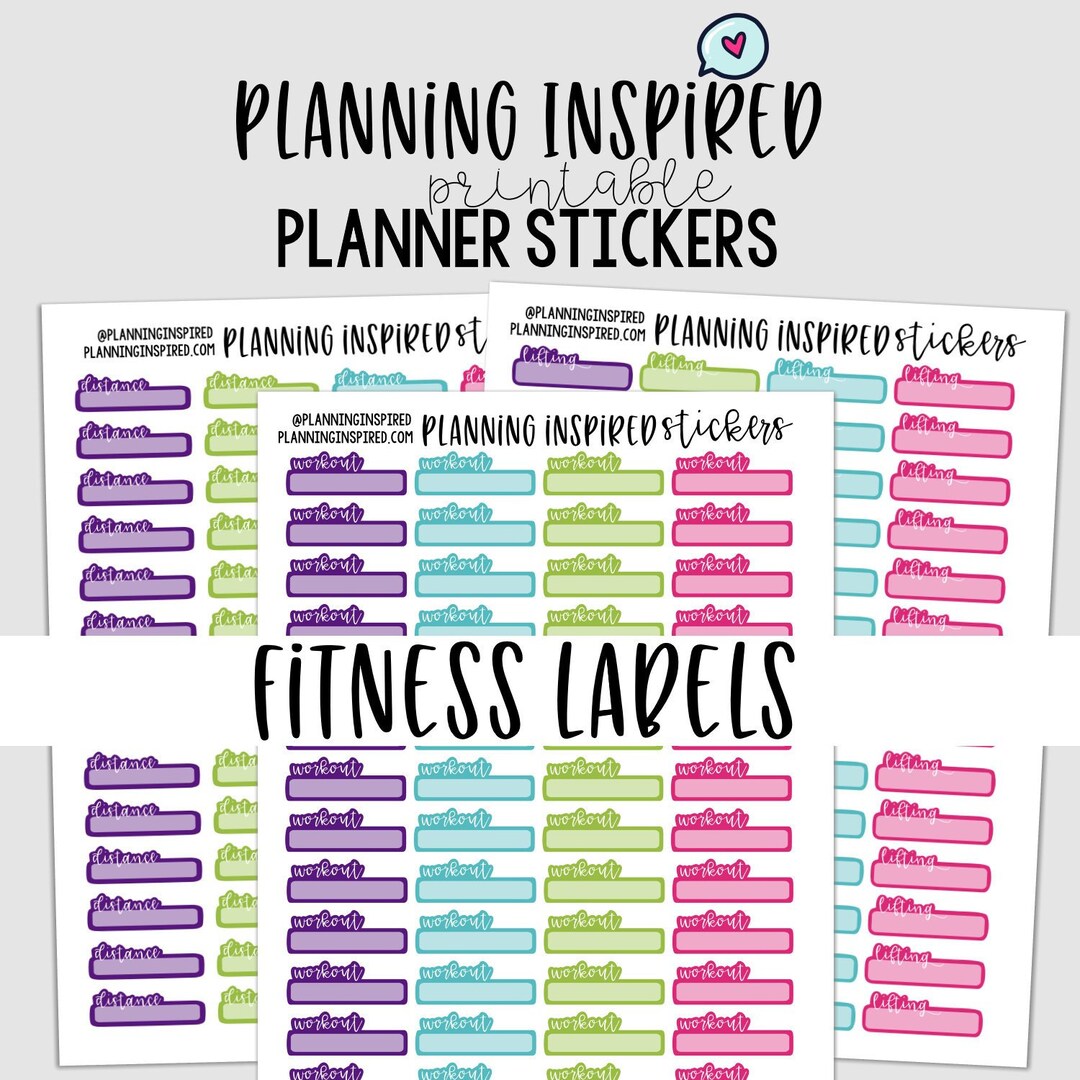 Printable Workout Stickers Printable Fitness Planner - Etsy