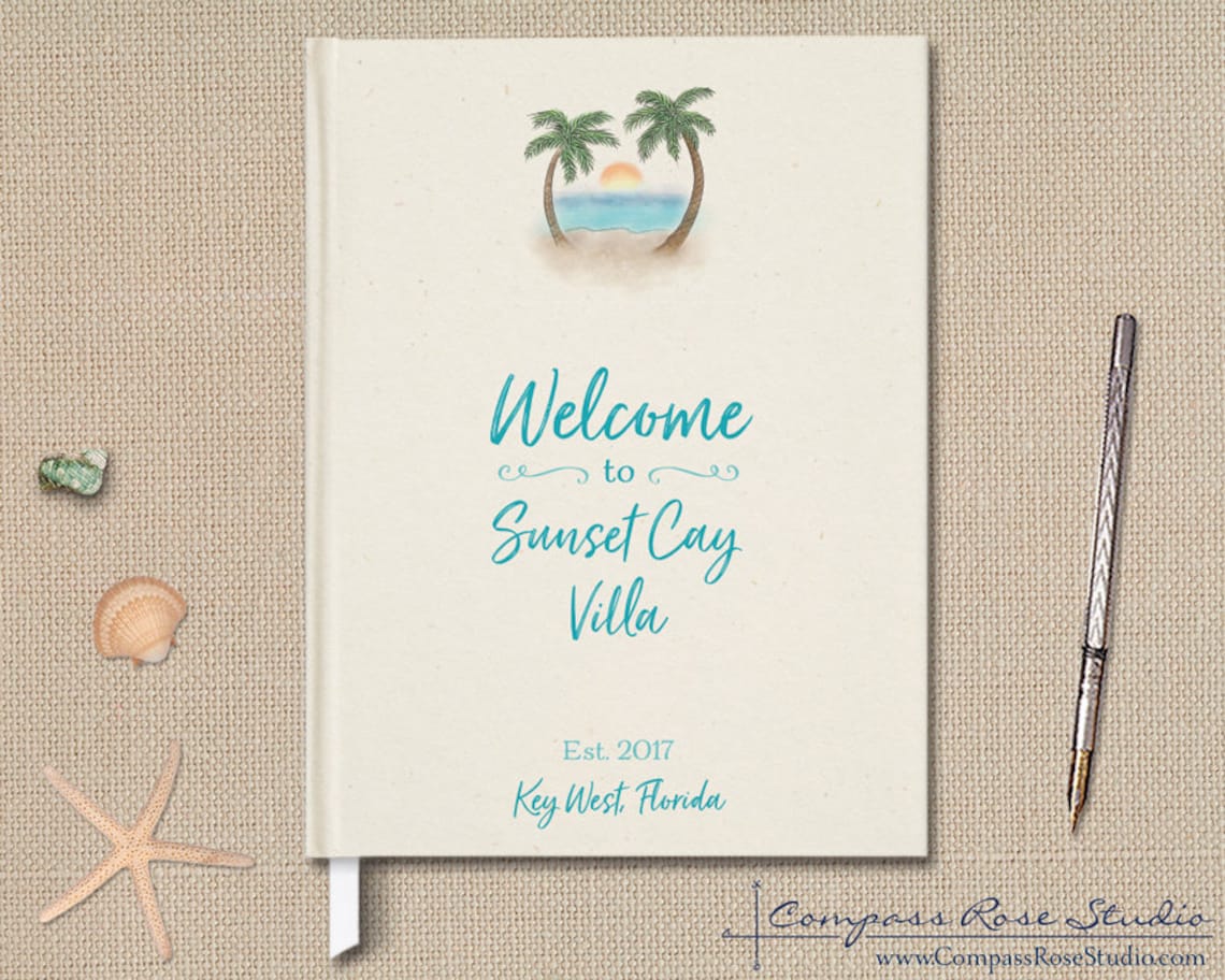 Personalized Beach House Guest Book Vacation Home Guest Book Etsy