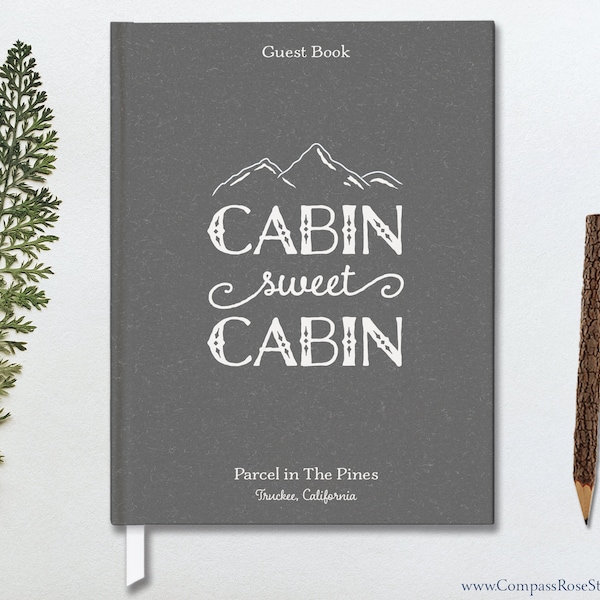 Cabin Guest Book Etsy