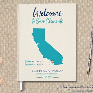 Custom Map Guest Book, Any Location
