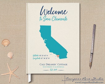 Custom Map Guest Book, Any Location