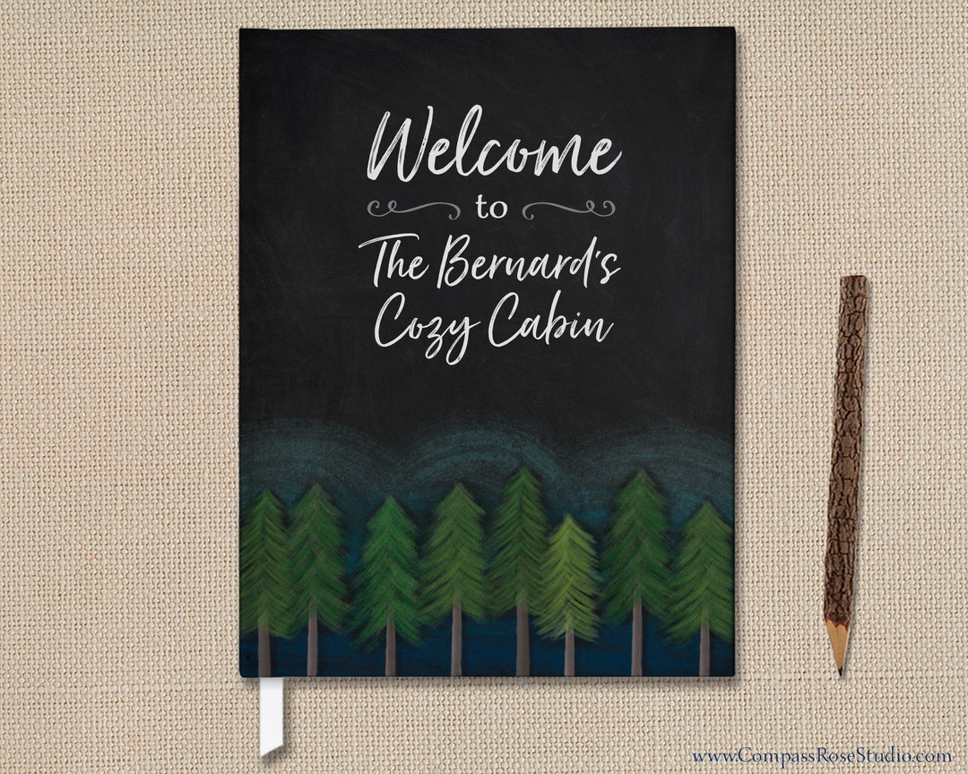 Vacation Home Guest Book, Cabin Guest Book, Personalized Family Book