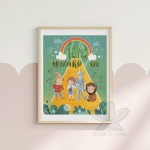 Wizard of Oz | Nursery Wall Art | Baby Nursery Decor | Storybook Art | Fairytale Prints | Kids Wall Art | Printable Art | New Baby Gift